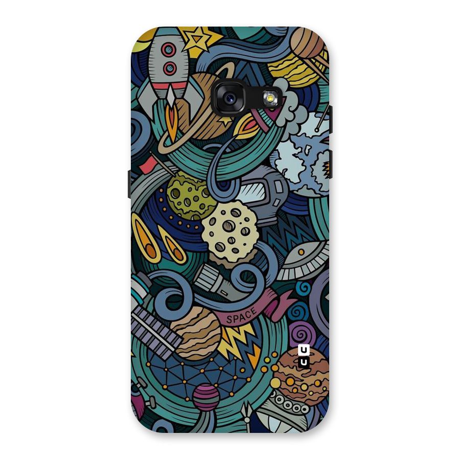 Space Pattern Blue Back Case for Galaxy A3 (2017)