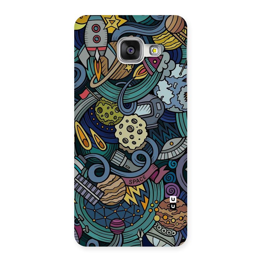 Space Pattern Blue Back Case for Galaxy A3 2016