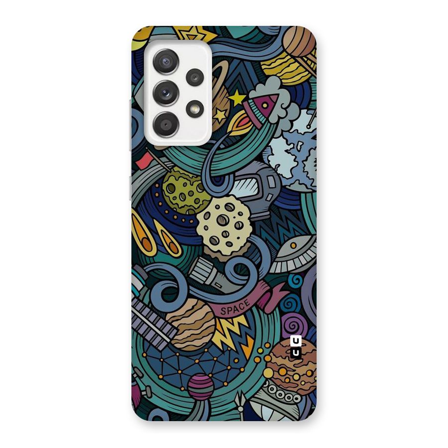 Space Pattern Blue Back Case for Galaxy A52