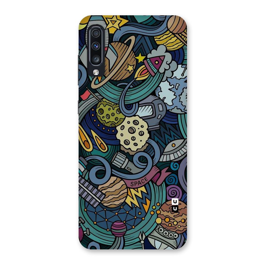 Space Pattern Blue Back Case for Galaxy A70