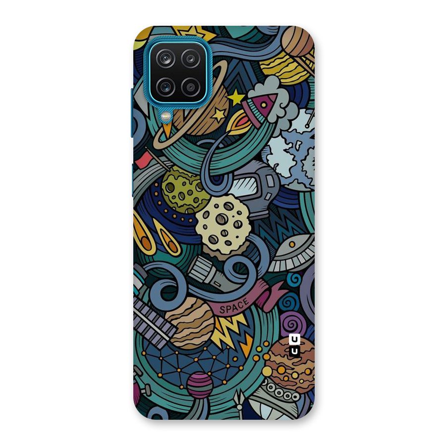 Space Pattern Blue Back Case for Galaxy F12