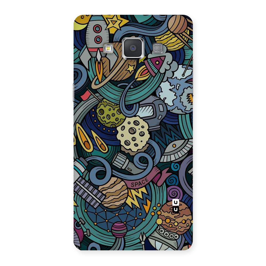 Space Pattern Blue Back Case for Galaxy Grand Max