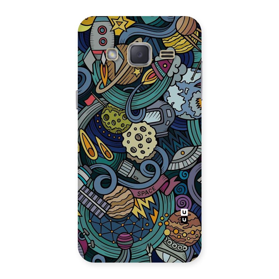 Space Pattern Blue Back Case for Galaxy J2