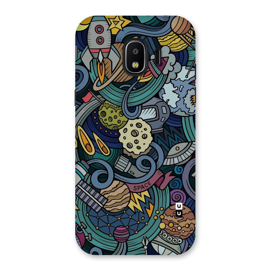 Space Pattern Blue Back Case for Galaxy J2 Pro 2018