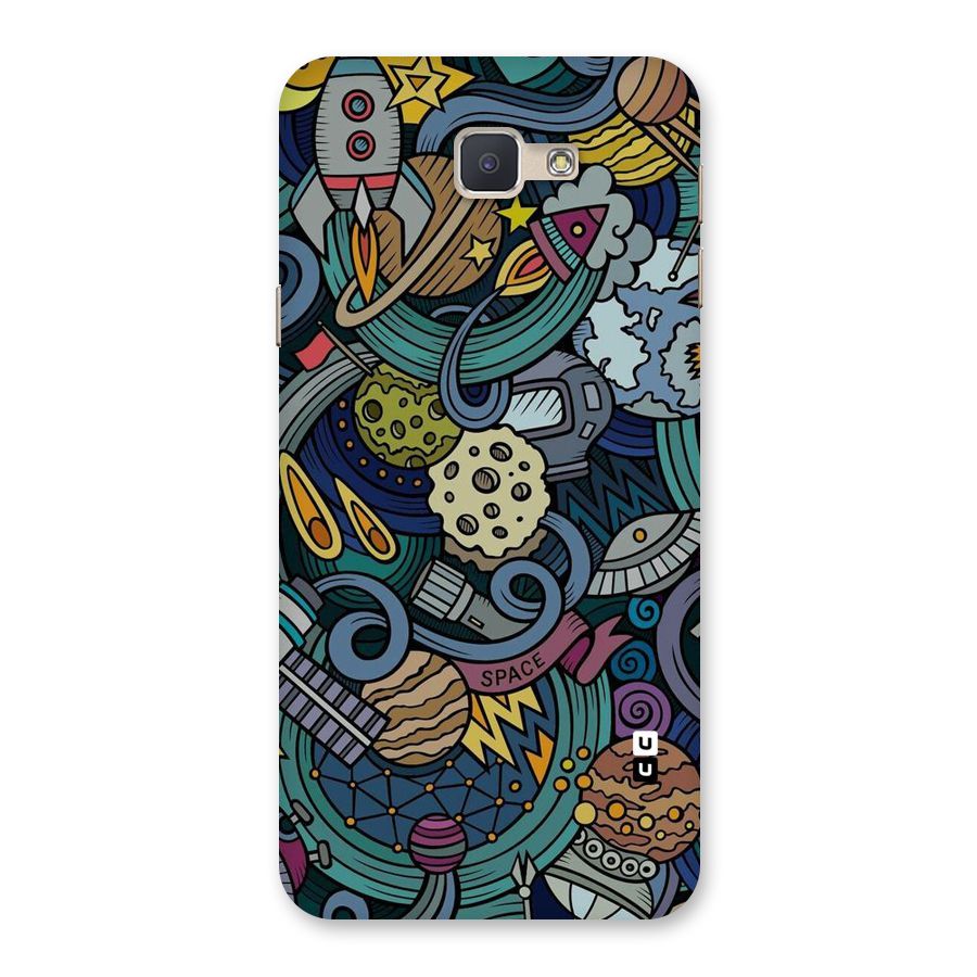 Space Pattern Blue Back Case for Galaxy J5 Prime