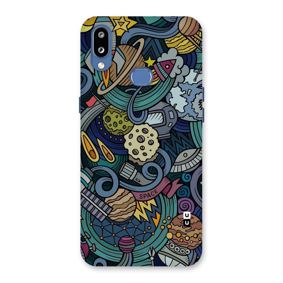Space Pattern Blue Back Case for Galaxy M01s
