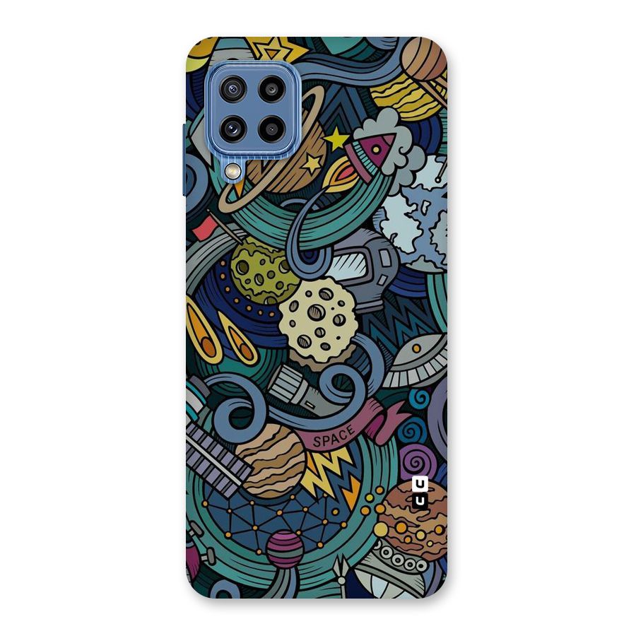 Space Pattern Blue Back Case for Galaxy M32