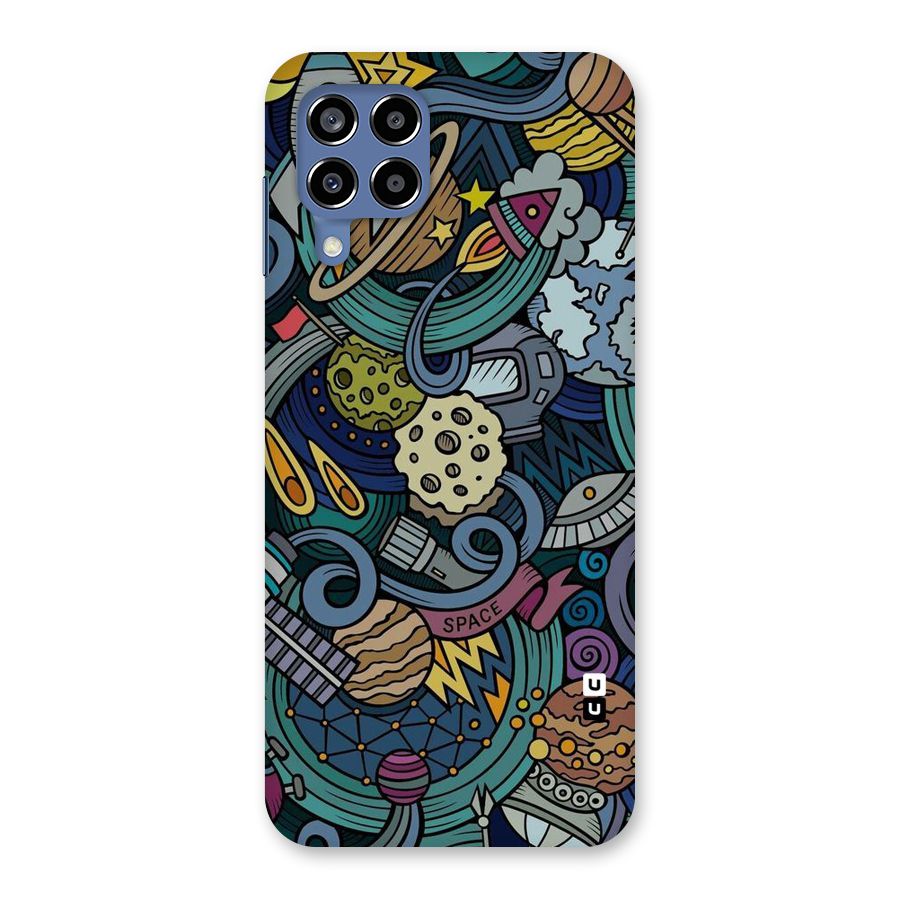 Space Pattern Blue Back Case for Galaxy M53 5G