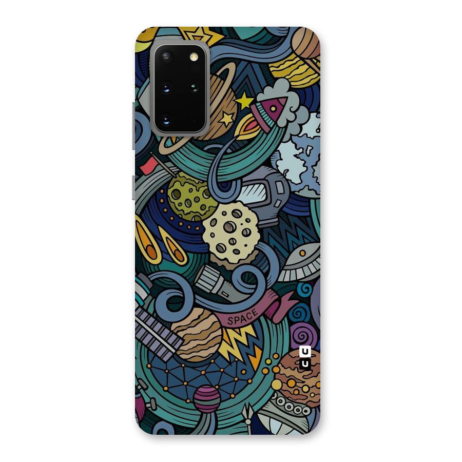 Space Pattern Blue Back Case for Galaxy S20 Plus