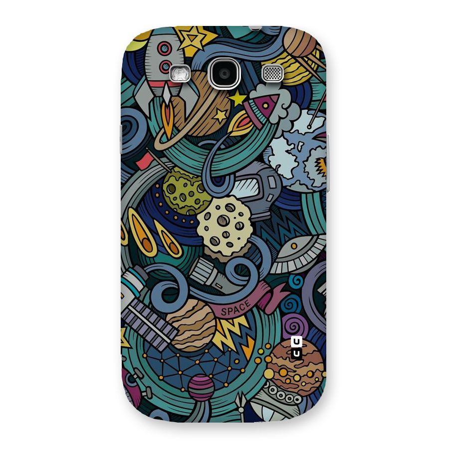 Space Pattern Blue Back Case for Galaxy S3