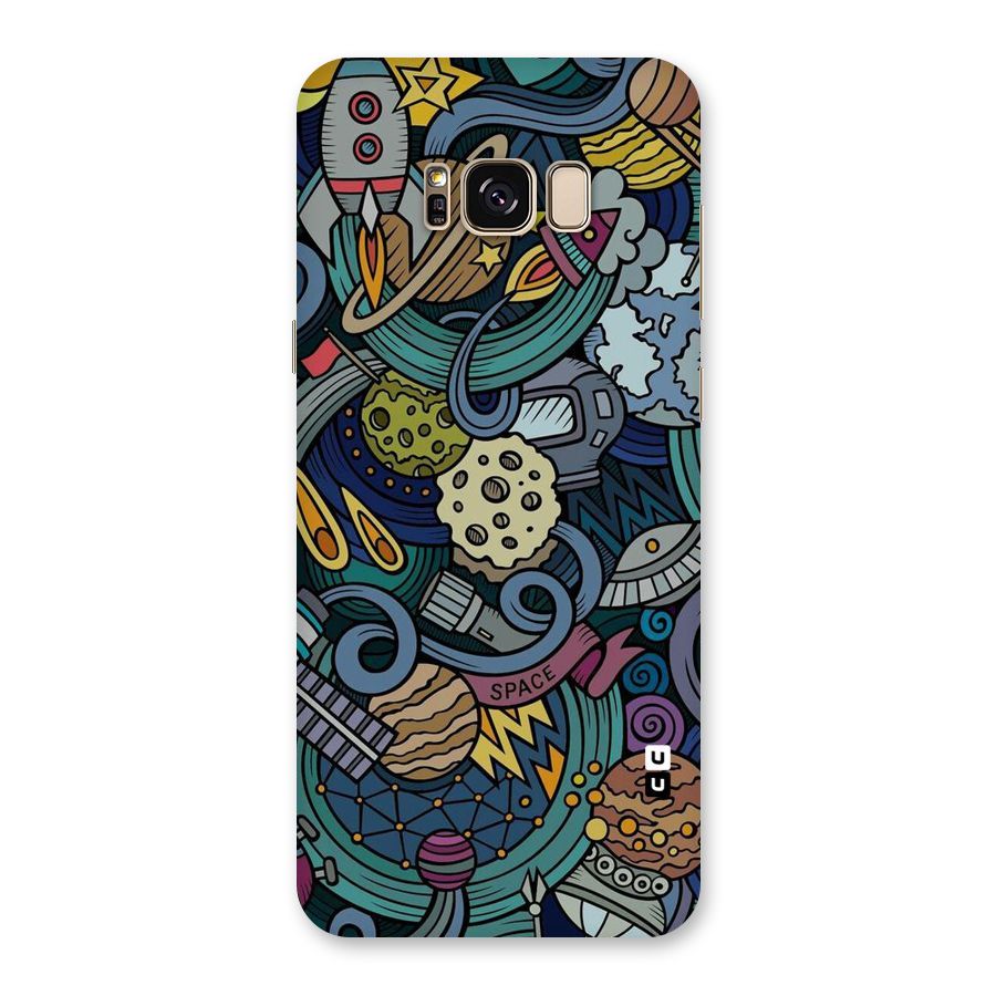 Space Pattern Blue Back Case for Galaxy S8 Plus