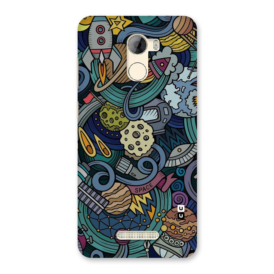 Space Pattern Blue Back Case for Gionee A1 LIte