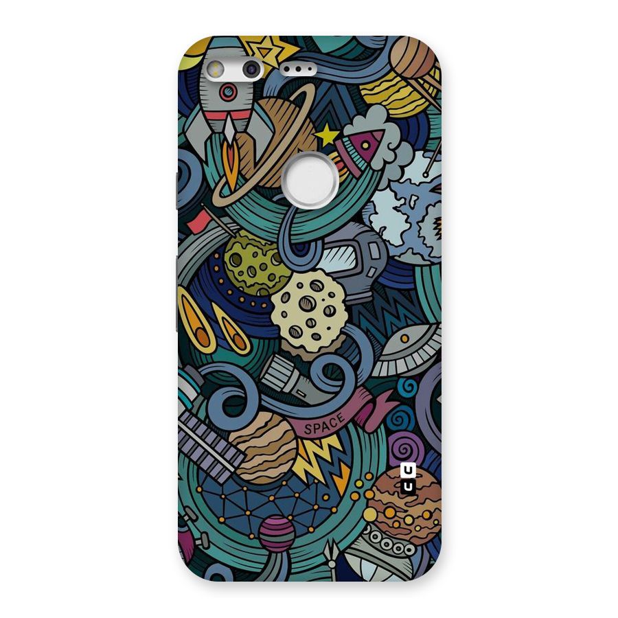 Space Pattern Blue Back Case for Google Pixel