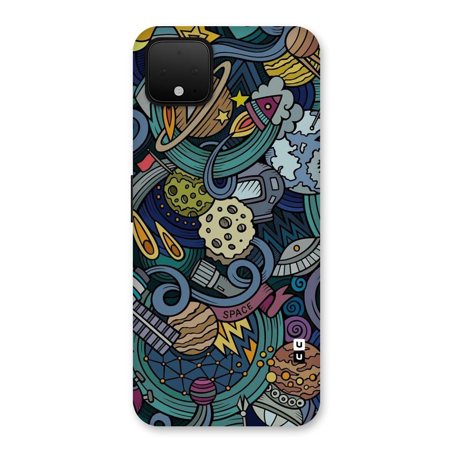 Space Pattern Blue Back Case for Google Pixel 4 XL