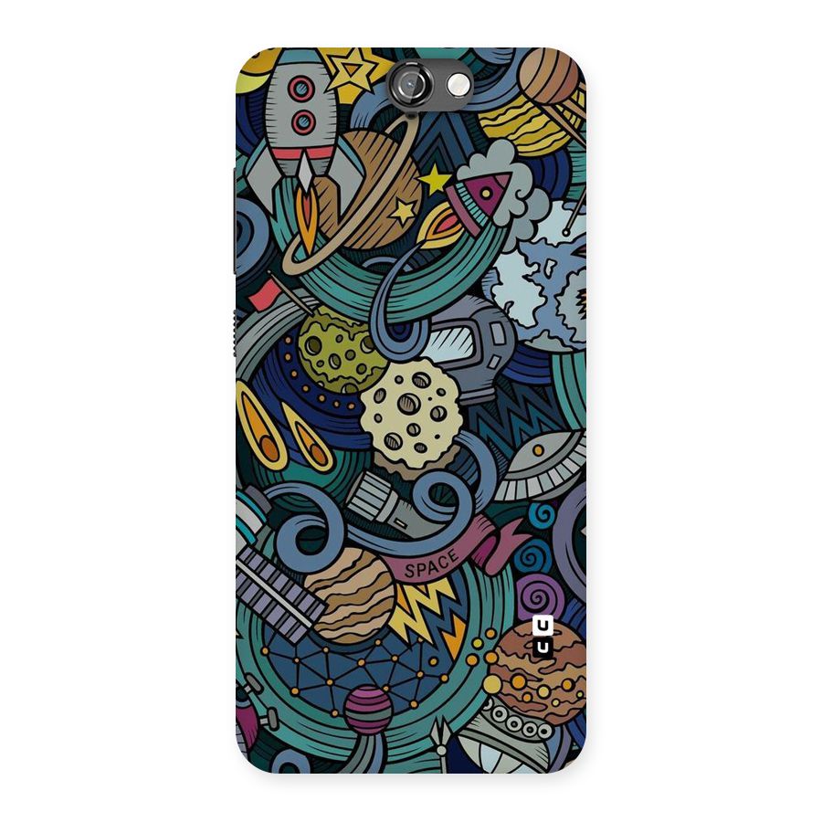 Space Pattern Blue Back Case for HTC One A9