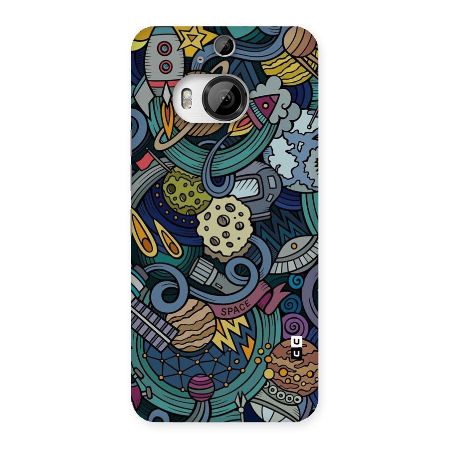 Space Pattern Blue Back Case for HTC One M9 Plus