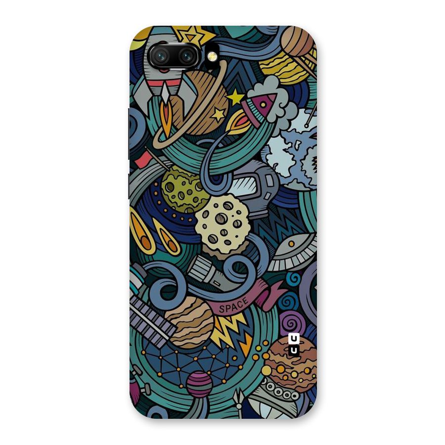Space Pattern Blue Back Case for Honor 10