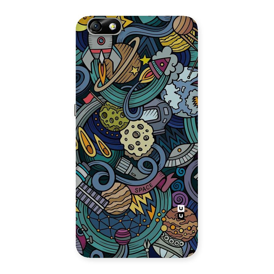 Space Pattern Blue Back Case for Honor 4X