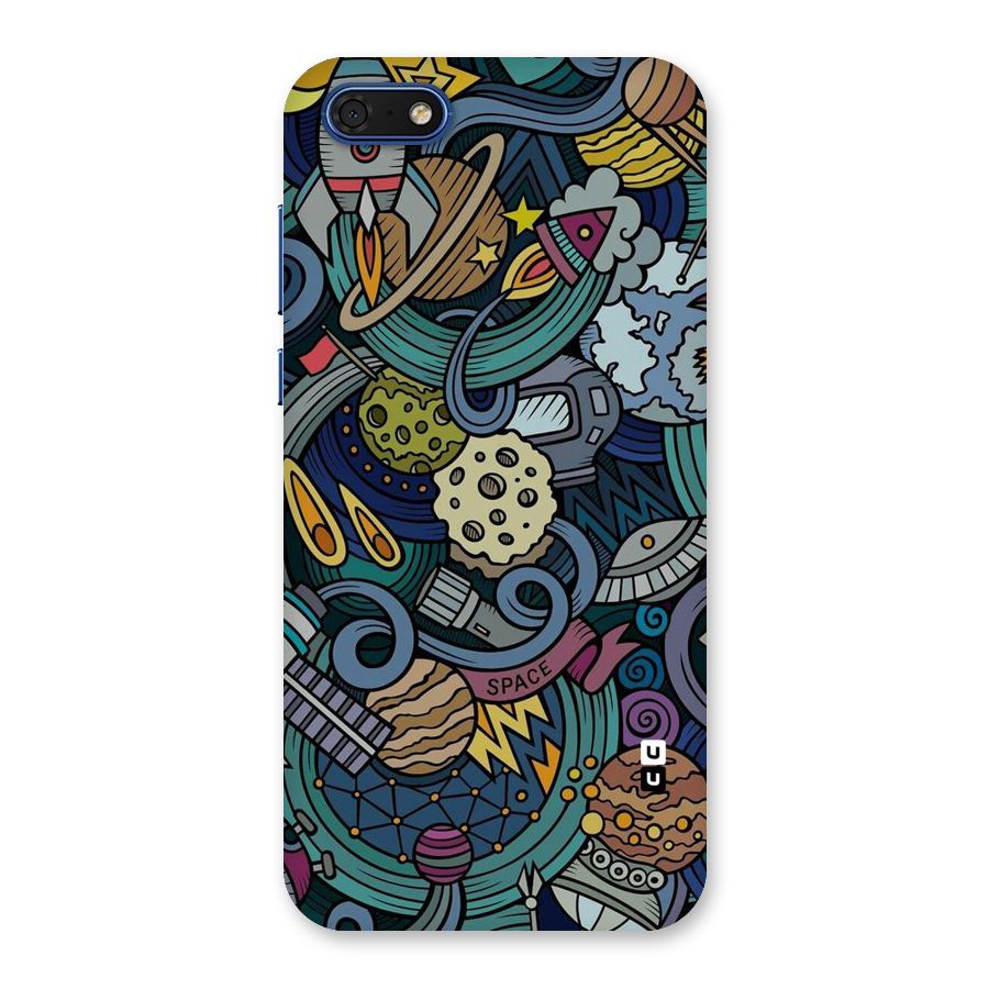 Space Pattern Blue Back Case for Honor 7s