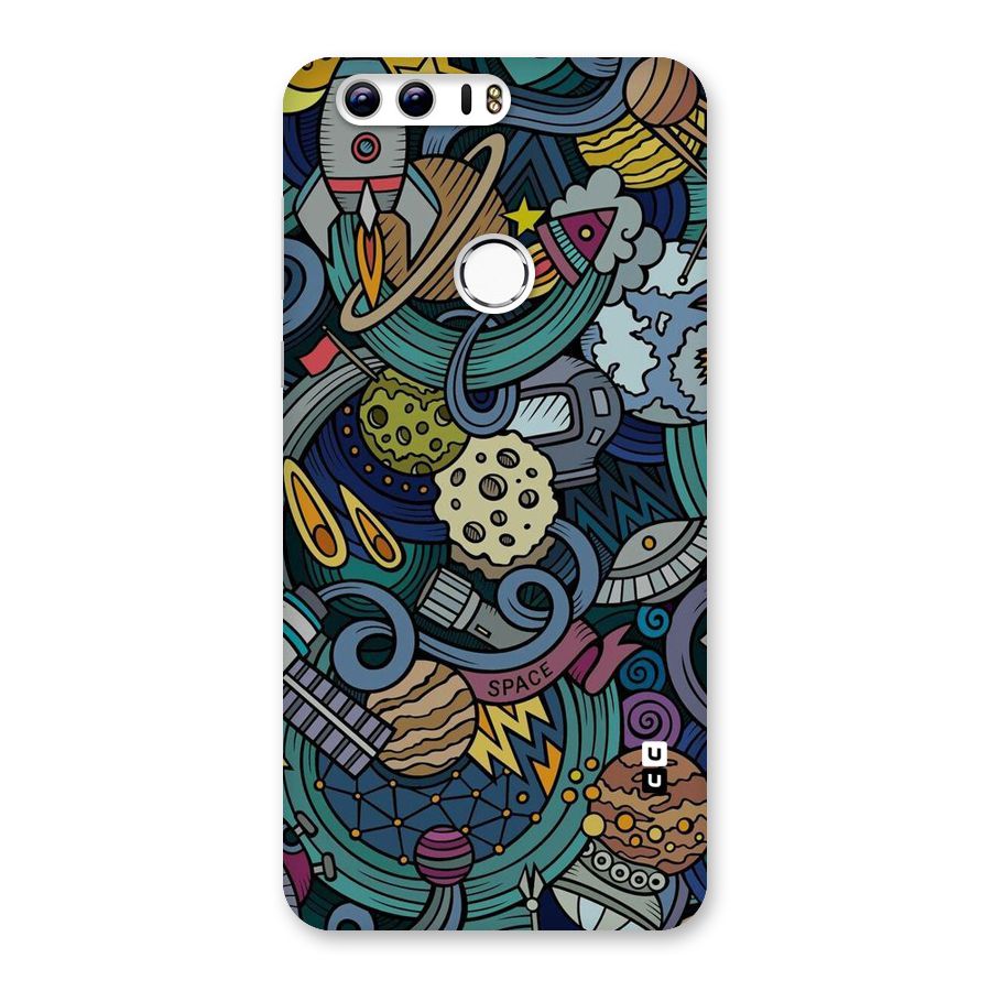 Space Pattern Blue Back Case for Honor 8