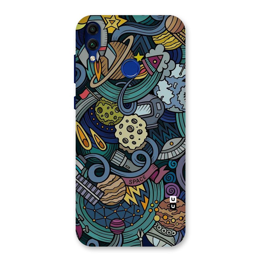 Space Pattern Blue Back Case for Honor 8C