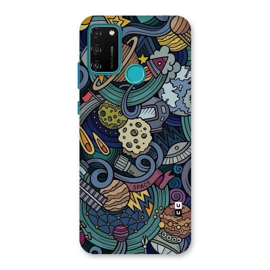 Space Pattern Blue Back Case for Honor 9A