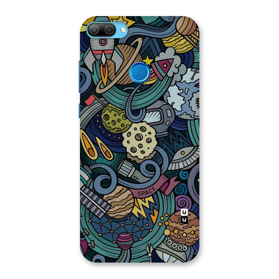 Space Pattern Blue Back Case for Honor 9N