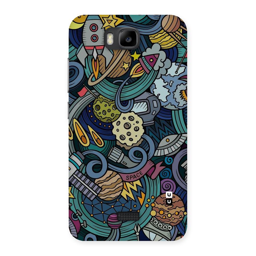 Space Pattern Blue Back Case for Honor Bee