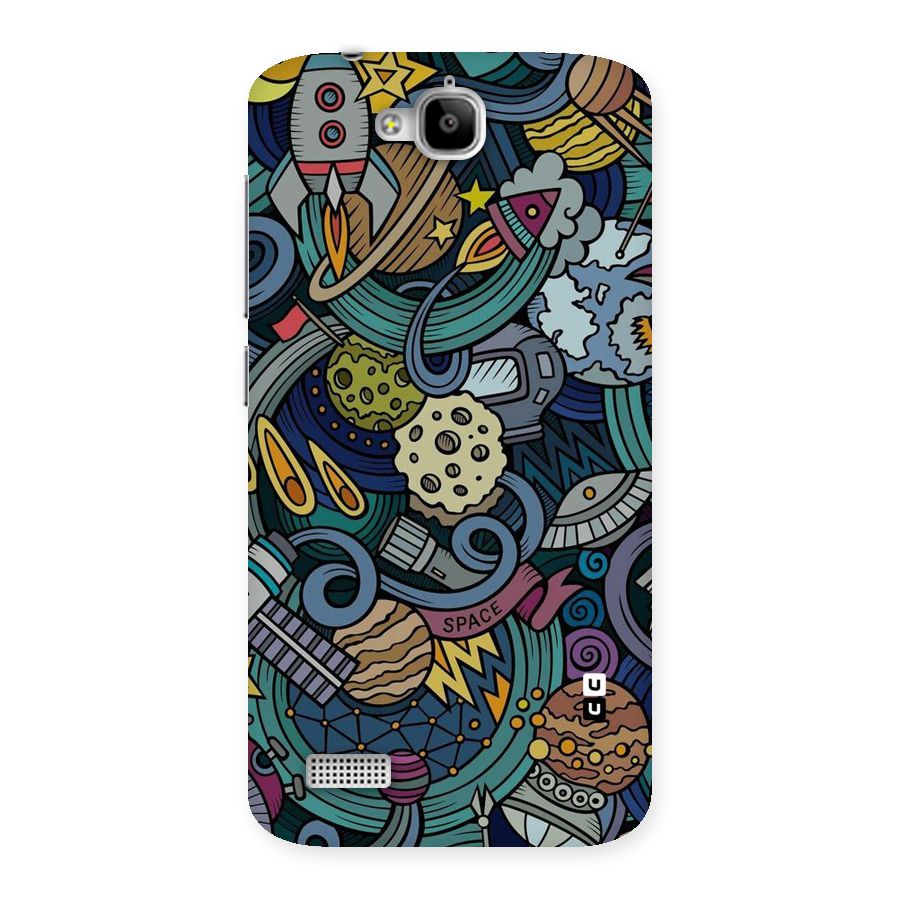 Space Pattern Blue Back Case for Honor Holly