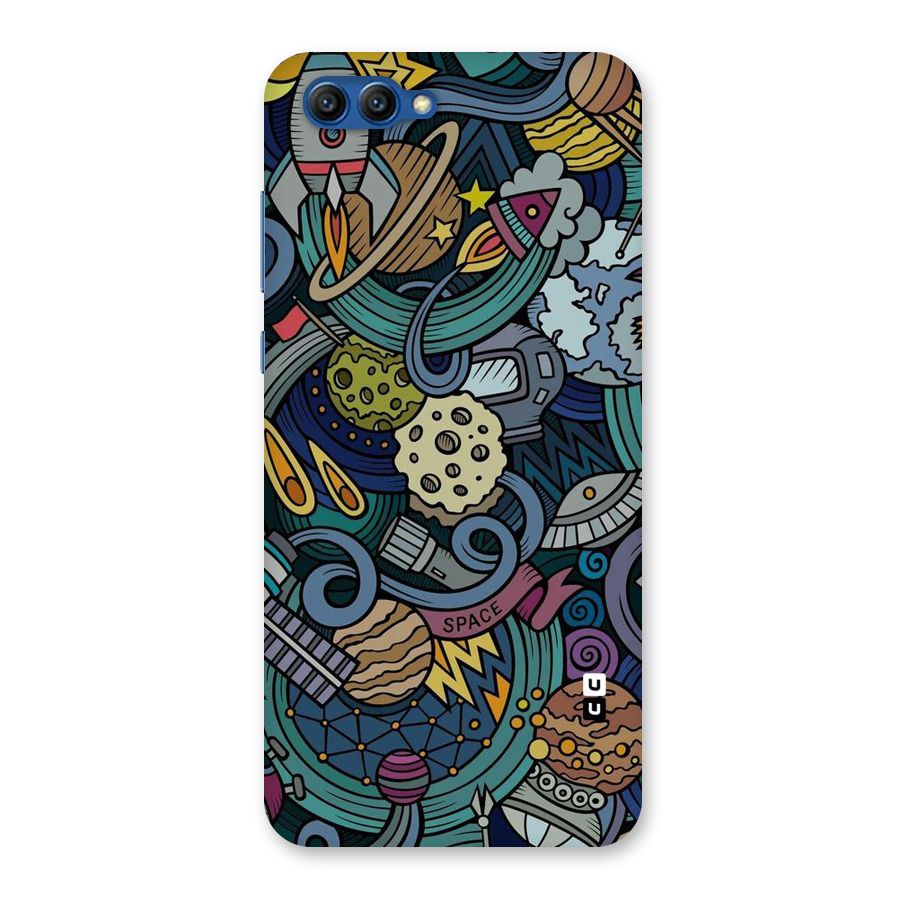 Space Pattern Blue Back Case for Honor View 10