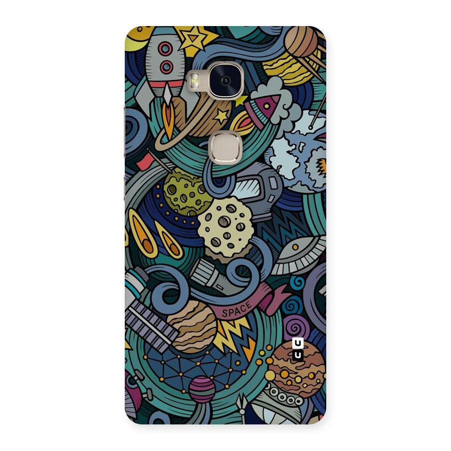 Space Pattern Blue Back Case for Huawei Honor 5X