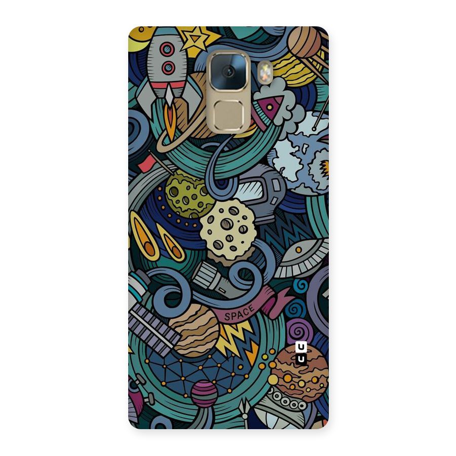 Space Pattern Blue Back Case for Huawei Honor 7