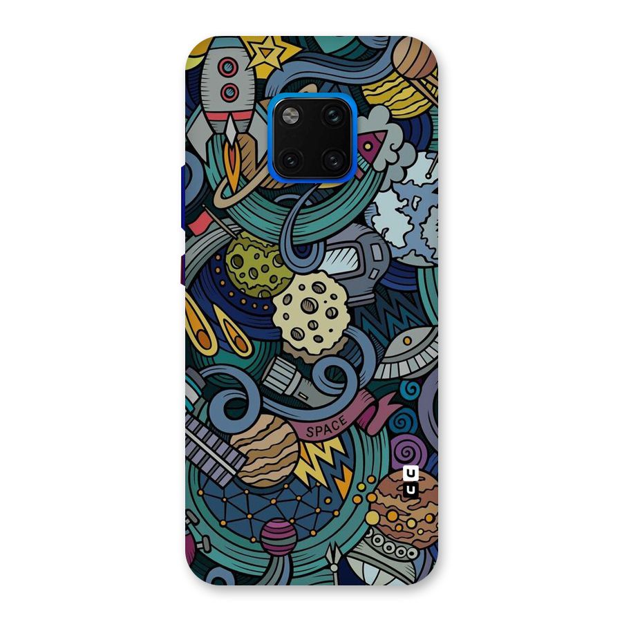 Space Pattern Blue Back Case for Huawei Mate 20 Pro