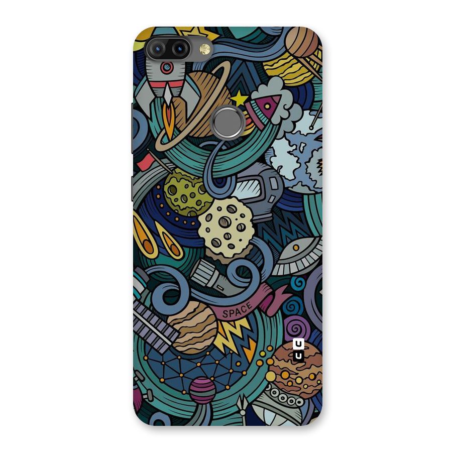 Space Pattern Blue Back Case for Infinix Hot 6 Pro