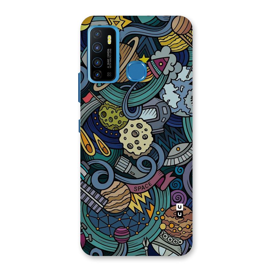 Space Pattern Blue Back Case for Infinix Hot 9