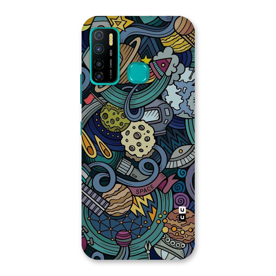 Space Pattern Blue Back Case for Infinix Hot 9 Pro