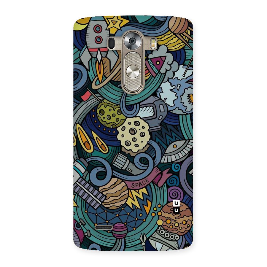 Space Pattern Blue Back Case for LG G3