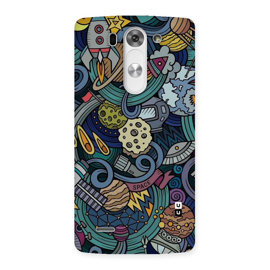 Space Pattern Blue Back Case for LG G3 Mini