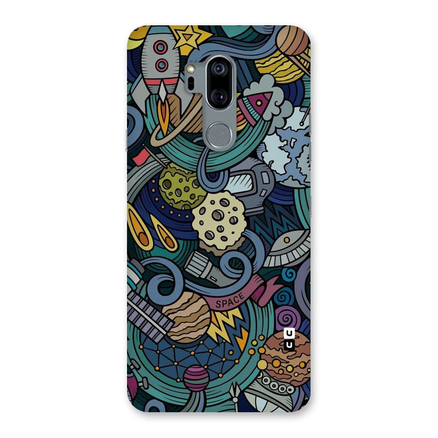 Space Pattern Blue Back Case for LG G7