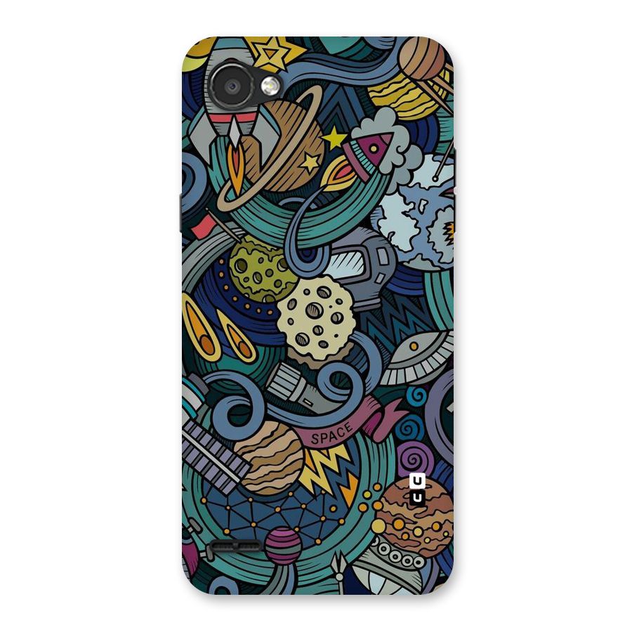 Space Pattern Blue Back Case for LG Q6