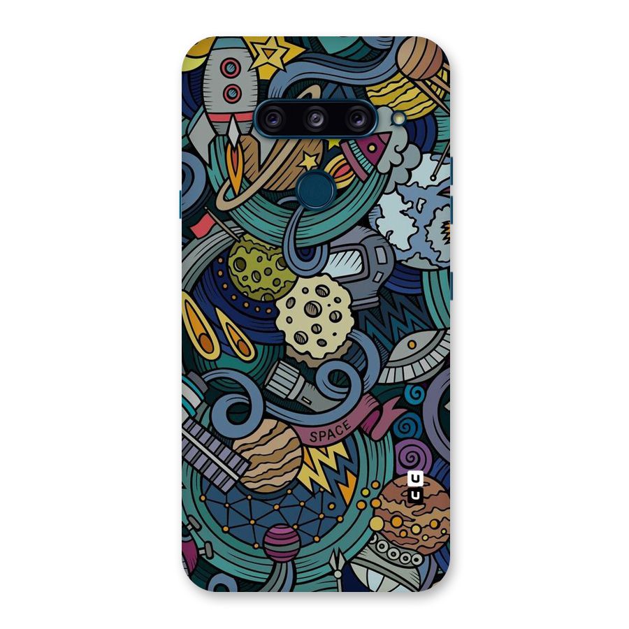 Space Pattern Blue Back Case for LG  V40 ThinQ