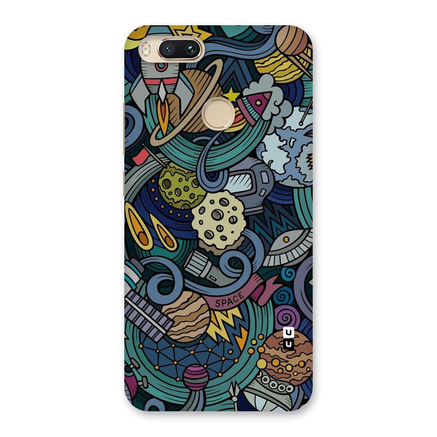 Space Pattern Blue Back Case for Mi A1