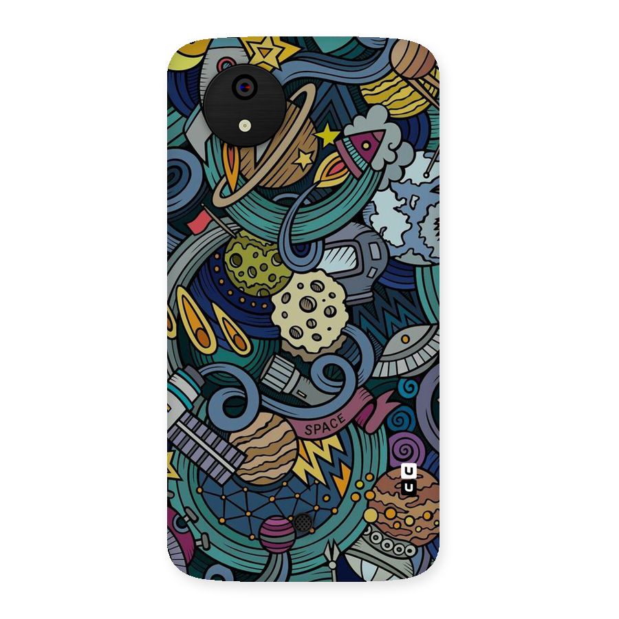 Space Pattern Blue Back Case for Micromax Canvas A1