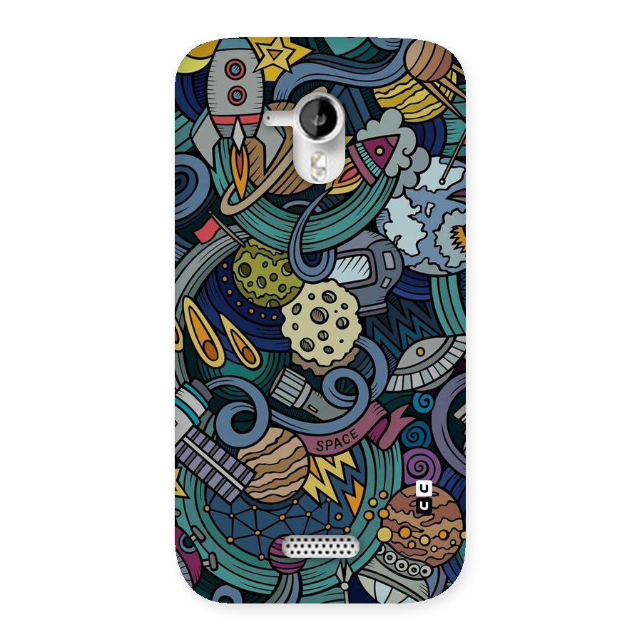Space Pattern Blue Back Case for Micromax Canvas HD A116