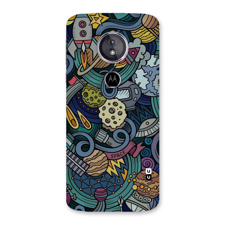 Space Pattern Blue Back Case for Moto E5