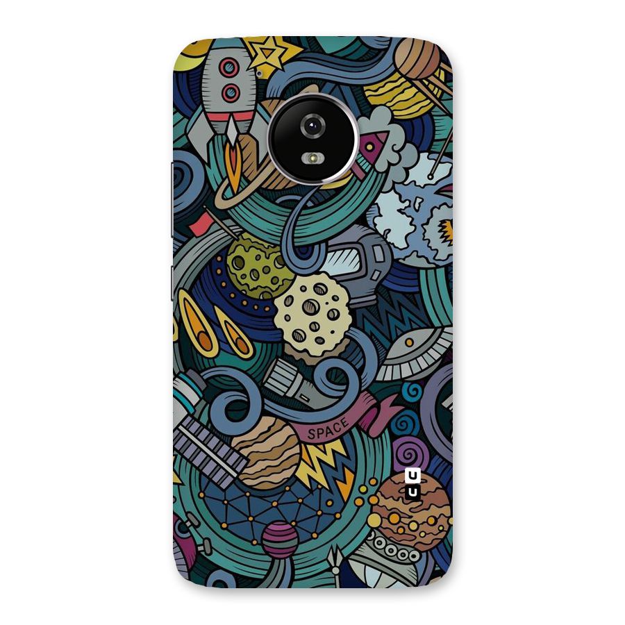 Space Pattern Blue Back Case for Moto G5