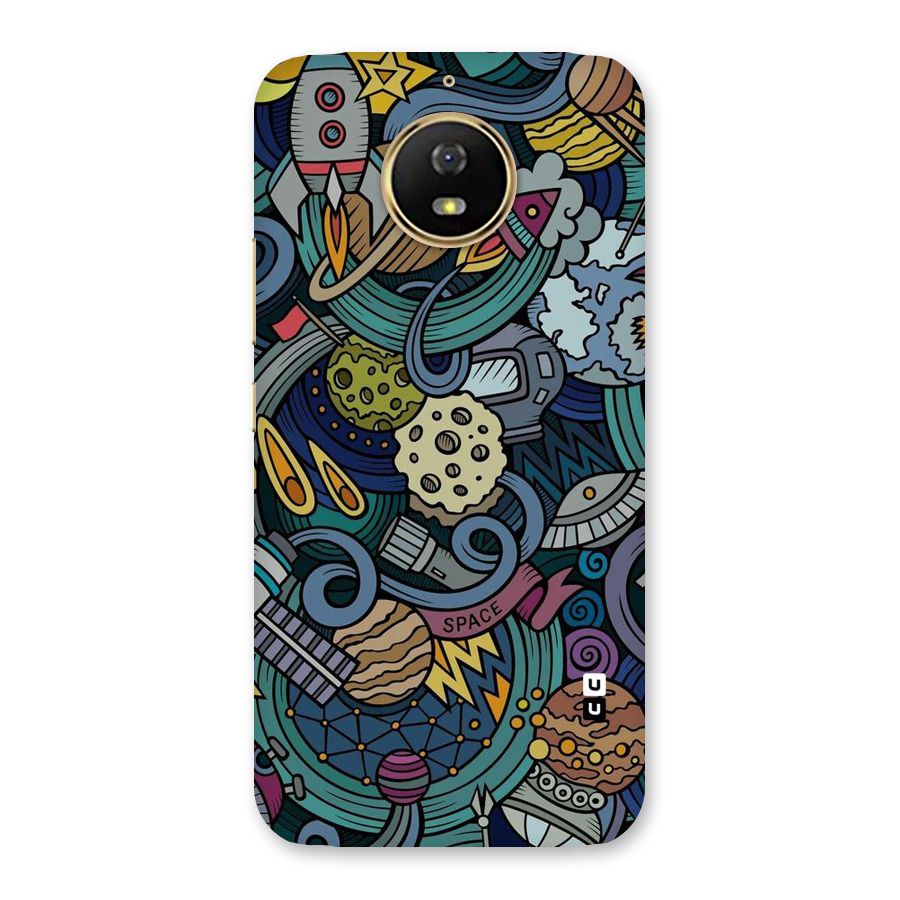 Space Pattern Blue Back Case for Moto G5s