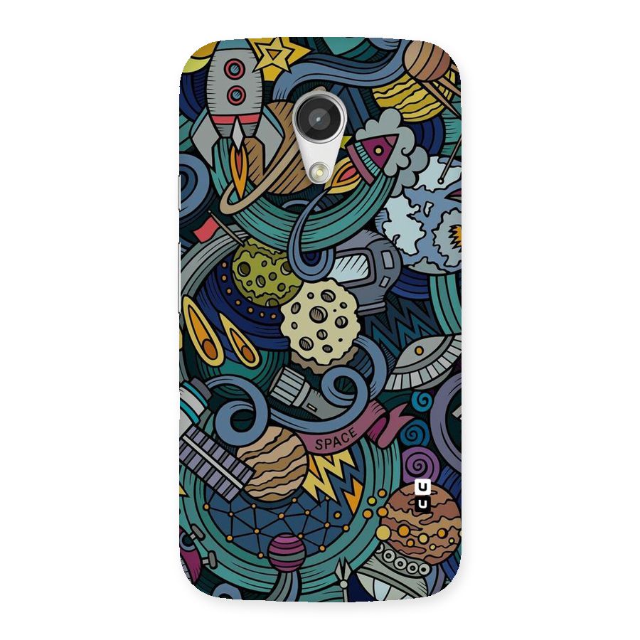 Space Pattern Blue Back Case for Moto G 2nd Gen