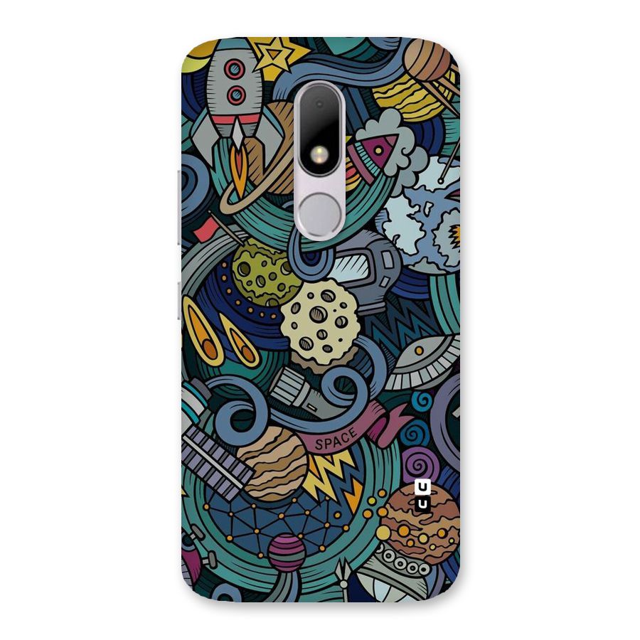 Space Pattern Blue Back Case for Moto M