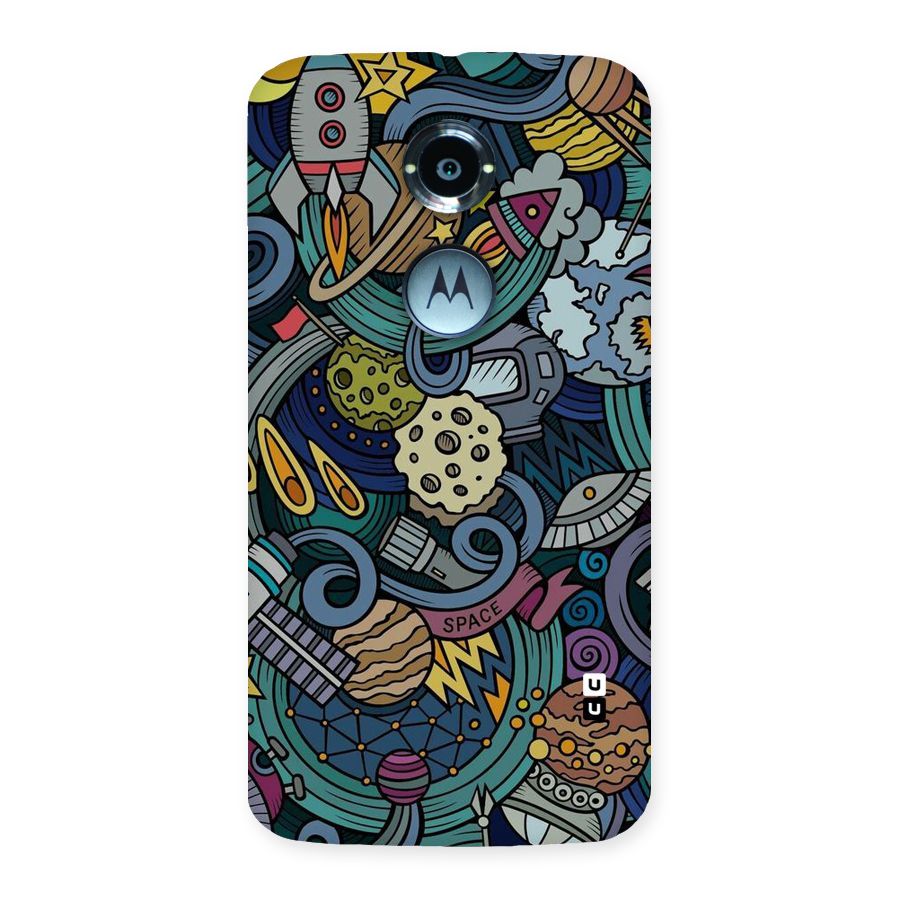 Space Pattern Blue Back Case for Moto X 2nd Gen